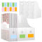 Caydo 6 Stück Vertikale Scrapbook Papier Aufbewahrung Faltbare Scrapbook Papier Halter mit 12 Stück Sticky Index Tabs für 30 x30 cm Papier Aufbewahrungsorganisator, Dateien, Vinyl, Karton