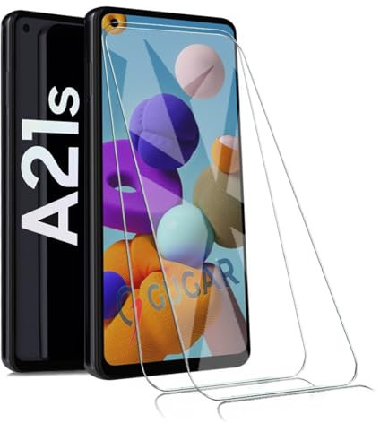 gugar 2X Panzerglas für Samsung A21s Schutzfolie, Panzer Schutz Glas Panzerfolie für Samsung Galaxy A21s Schutzglas, Gehärtetem Glas Displayschutz für Galaxy A21s Folie [2 Stück]