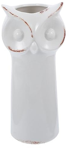 FUNOMOCYA Keramikvase Eulenform Tischvase Keramikeffekt Getrocknete Blumen Dekor Büro Wohnzimmer Wohnkultur