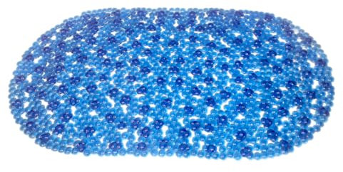 Super Mundo - Alfombra Ducha Antideslizante con Ventosas Fuerte para Baño,70x38cm, Color Liso (93507) (Azul)