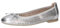 CAPRICE Damen Ballerinas aus Leder mit Lochmuster, Silber (Silver Metal.), 40 EU