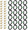 Einbaustrahler GU10 Set, Spot Einbaurahmen, Rund Schwarz Außenring, Weiß Innenring 30° Schwenkbar, inkl. GU10 Fassung, Blende 68mm-80mm, Einbauspots Rahmen für LED oder Halogen(50mm-Lampen), 24 Stück