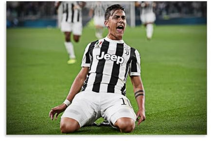 Zbwqlte Paulo Dybala Fußballstern-Poster, Wandkunst, Rollen, Leinwand, Gemälde, Bild, Wohnzimmer-Dekoration, Zuhause, 40 x 60 cm