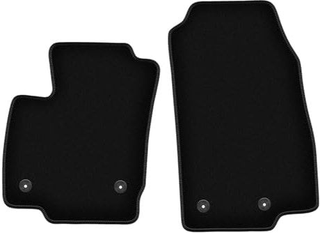 Wielganizator Velours Vorne Fußmatten passend für Ford B-MAX (2012-2017) | Qualität: Basic - Genaue Passform, rutschfeste Untregrund 2-teilig - Schwarz