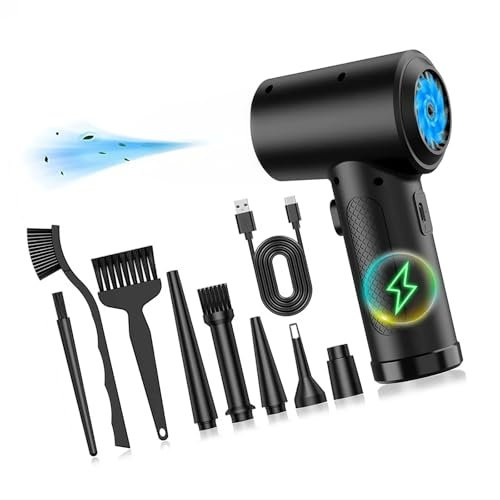 Fazvncv Plumeau à air comprimé 50 000 tr/min, batterie 6000 mAh, souffleur sans fil pour clavier rechargeable