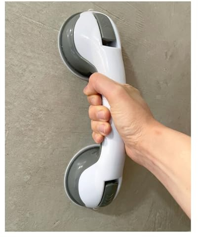 Bijoux - Maniglia di Sostegno A Ventosa per Bagno e Doccia, Installazione Senza Fori con Leve di Blocco, Supporto Antiscivolo Rimovibile per Anziani e Sicurezza, Superfici Lisce