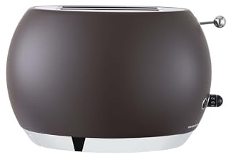 BUGATTI Romeo, Multifunktions-Toaster aus Edelstahl, 7 Grillstufen, 4 Funktionen, Zange nicht im Lieferumfang enthalten, 870 – 1035 W (Schokolade)