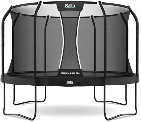 Salta Premium Black Pro - ø380cm - TÜV geprüft - Schwarz - Outdoor Trampolin, Gartentrampolin, Rund - Schwarz