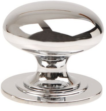 Victorian Cabinet / Cupboard Door Knob Polished Chrome - 50mm dia (2)
