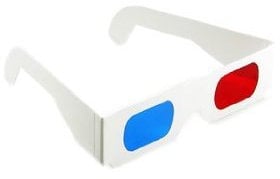 Jtshy 50 Pairs - FLAT- 3D Glasses Red and Cyan WHITE Frame Anaglyph Cardboard