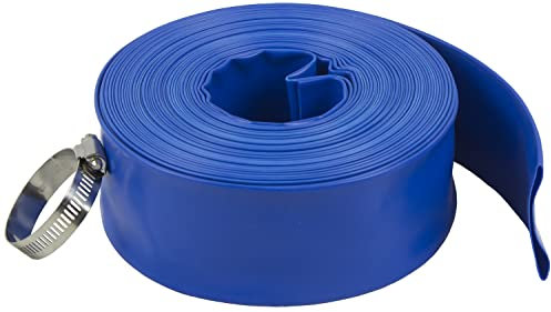 Poolmaster 32170 - Manguera de retrolavado de alta resistencia de 1-1/2 pulgadas, colección Essential, azul, 1 1/2 pulgadas por 50 pies