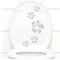 Grandora Klodeckel Aufkleber Hibiskusblüten I hellgrau 5er Kreativset I Bad Blüten Blumen Hibiskus Aufkleber Wandaufkleber Wandsticker W916