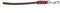 Fettleder Kurzführer geflochten 40cm x 10mm braun Chrom