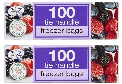 Tidyz 200 Large Freezer Bags /2 Packs of 100