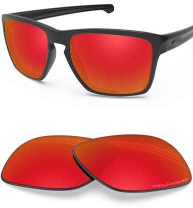 BlazerBuck Anti-salz Polarisierte Ersatzgläser für Oakley Sliver OO9262 - Feuerrot