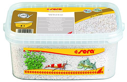 sera Gravel White 1-3 mm 3.000 ml - Weißer Naturkies (Ø 1 - 3 mm) für alle Süß- und Meerwasseraquarien