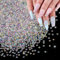 GA&EN 5000Pcs 1.2mm Iridescent AB Glass Pixie Crystals, Nail Gems for Nail Design DIY Crafts Accessories