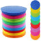 nuoshen 45pcs Colorful Spot Markers, Non Slip Nylon Carpet Spots Circle Floor Sitting Mark Dots for Gym Classroom Floor Kids Teacher Gift(9 colors,4 inch)