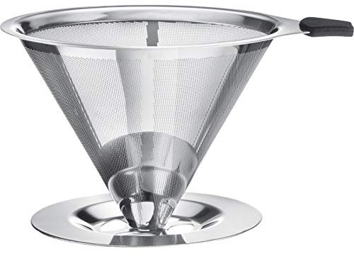 Westmark Dauerfilter/Dripper Kaffee, mit Tassenhalterung, Brasilia, Aufsatzfläche 10 cm, 18/8 Rostfreier Edelstahl, 24502260