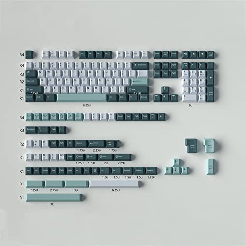 Botanical Alice Keycap Set - 172 Doubleshot Keycaps for Alice Keyboards and Cherry MX Switches - ISO/ANSI Fit