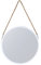 levandeo Spiegel 40cm Rund Weiß Metall Jute Wandspiegel Flurspiegel Juteband Wanddeko Deko Badspiegel
