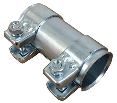 Alutec Racing Parts Raccord de tuyau d'échappement ID 70 mm galvanisé Manchon 2,75po Connecteur 2 colliers de serrage