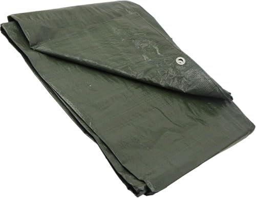 GARDENIX Tarpaulin Waterproof Heavy Duty Tarp Sheet Cover, Green 90 g/m², 10m x 12m, Garden Tarpaulin Sheet for Camping, Terrace - Waterproof, Weatherproof, UV Protection, Reinforced Eyelets