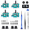 Joysticks Ersatz für PS5 Controller, AOLION 3D Joystick Modulteile kompatibel mit Playstation 5 DualSense Controller, 4 Daumenstick, 10 Schutzringen und mehr