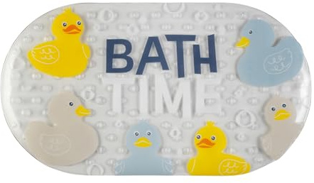 Beldray Antibac Duck Bath Mat With Suction Cups, 69 x 39 cm