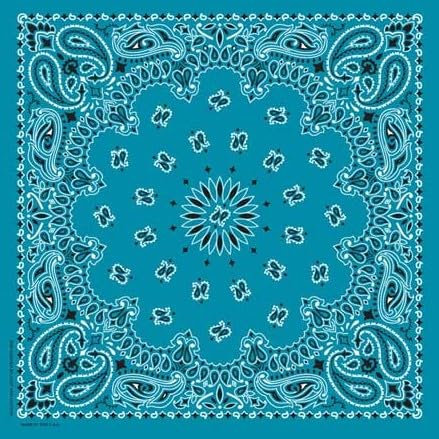 Fabfive - Hav-A-Hank - Original Made in USA Bandana - Turqoise, Größe One Size/Ohne Größe