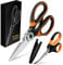 Scissors for Kitchen Use, 2 Pack Kitchen Scissors Set Household Necessities Multipurpose Shears Sharp Stainless Steel Cooking Shears for Meat, Poultry, Food, Fish, Shrimp, Herb, Nut