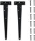 2 Pcs T Hinges, T-Strap Hinges, Metal Heavy Duty Gate Hinges, Tee Hinges with Screws for Sheds, Windows, Fence, Barn Gates Supplies (Black,12 Inch)