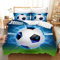 Gegeryozer 3D Fußball Bettwäsche 135×200cm,Kinder Fußball Bettbezug Set,Fußball Sport Motiv Mikrofaser Kinderbettbezug + 2 Kissenbezüge 50x75 cm(ZQ2)