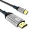CKCN HDMI USB C Kabel 3 Meter, USB C HDMI 4K UHD Thunderbolt 4/3 Cable USB C auf HDMI Adapter Typ C Kompatibel mit i Phone 15/16 Pro, MacBook Pro/Air, i Pad Pro, Samsung Galaxy S24/S23, Hellgrau, 3m