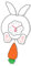 Fenteer Kaninchen Wanduhr Dekorative Uhr Hase Cartoon Tier Stilvolle Wandbehang Uhr Ornament für Schlafzimmer Büro, Style C