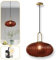 Lumeo creative | Suspension verre fumé Cristali | Lustre vintage pour salle à manger, ilot de cuisine, entree | suspension luminaire salon doré | Suspension vintage (Rouge Brique, C - Poignée Anse)