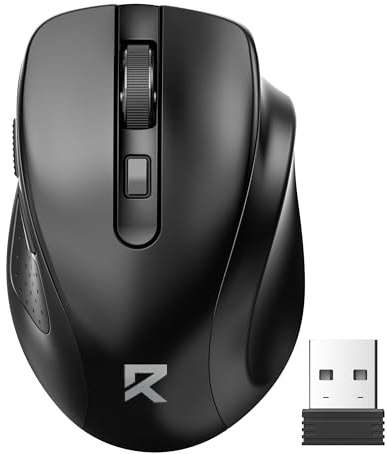 Redragon Maus Kabellos, 2.4GHz 4000 DPI Funkmaus mit USB Empfänger, 18 Monate Akkulaufzeit, Ergonomisches Design Kabellose Maus für Laptop, PC und MacBook, Empfohlen für Rechtshänder