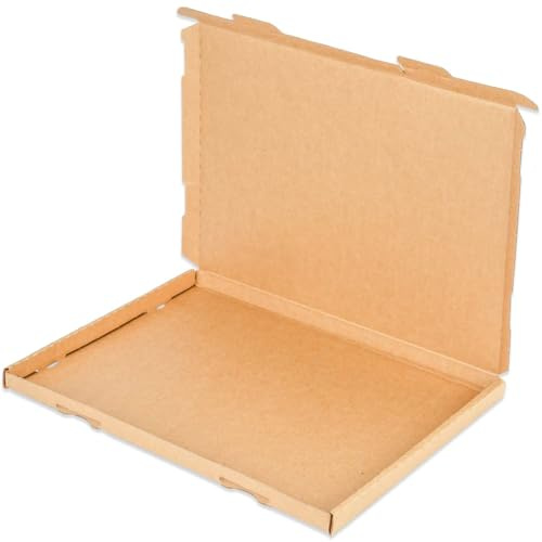 Großbriefkartons 350x250x20 mm braun GB-2 DIN A4 B4 DHL Post (25 Stück) | Für Deutsche Post DHL Warensendung Büchersendung Postkarton Faltschachtel stabil Versandkarton