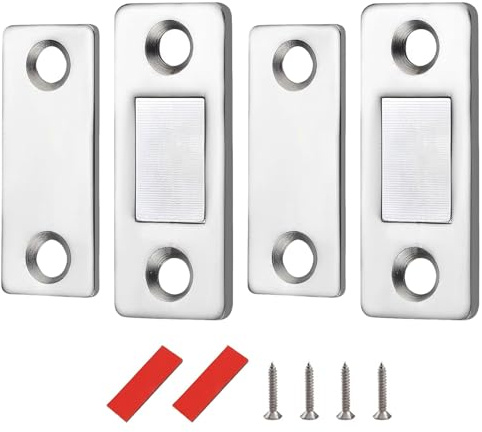 Maslasee 2 Sets Magnetic Door Catch,Door Magnets for Internal Doors Magnetic Catches for Cupboards with Adhesive Drawer Latch Cupboards Ideal for Kitchen Wardrobes Sliding Doors
