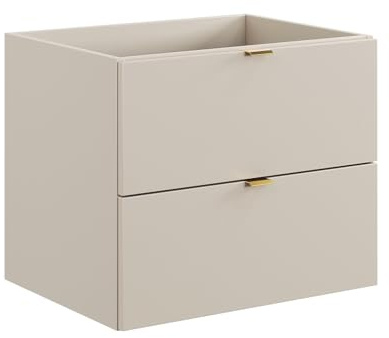 Vente-unique - Mueble de Lavabo Lavena - L 60cm x A 46cm x H 50cm - melamina - Beige