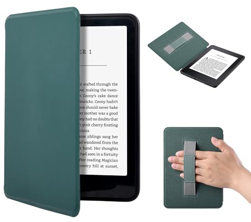 Custodia compatibile con Kindle Paperwhite 2024 (12a generazione), 7 Colorsoft Signature Edition 2024, leggera e completamente nuova con auto Wake/Sleep 2025/2026 (Emerald Green)