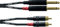 CORDIAL Cable audio doble jack mono/Rca 6 m Cable AUDIO Essentials Jack