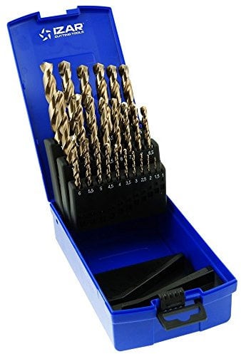 Izar 18370 Juego Brocas 1016, DIN 338, 1-13 x 0.50 mm, HSSE 5% Co, 25 Piezas