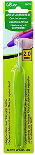 Clover CL1050 Häkelnadel, Plastic, grün, 2