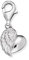 Engelsrufer Damen Charm Anhänger With Love Herz Flügel silber aus Sterling Silber, Karabinerverschluss, nickelfrei, ERC-HEARTWING