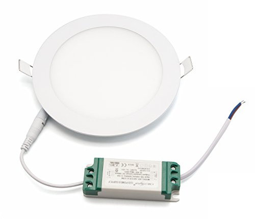 ENERGMiX LED Panel ultra slim Deckenleuchte Einbaustrahler Einbau Leuchte rund neutralweiß 12 Watt mit Trafo