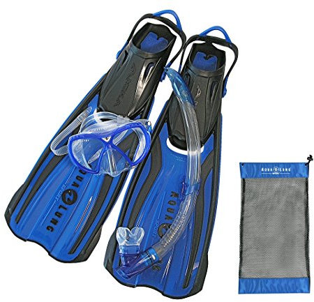 Aqua Lung Set Amika Flosse - Airflex Purge Schnorchel - Visionflex LX Tauchmaske für Erwachsene (39 bis 43)