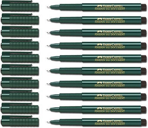 Faber-Castell Finepine 1511-0,4 mm, schwarz, 10 Stifte