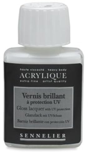 Sennelier Laque acrylique brillante extra-fine avec protection UV Flacon de 75 ml