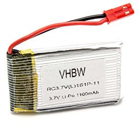 vhbw Li-Polymer Akku 1100mAh (3.7V) JST-Stecker kompatibel mit Modellbau Walkera Dragonfly, HM 5G4